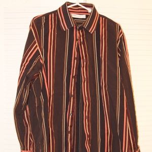 Perry Ellis Striped Button Down